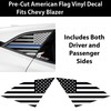 BOGAR TECH DESIGNS Precut Quarter Window American Flag Vinyl Decal