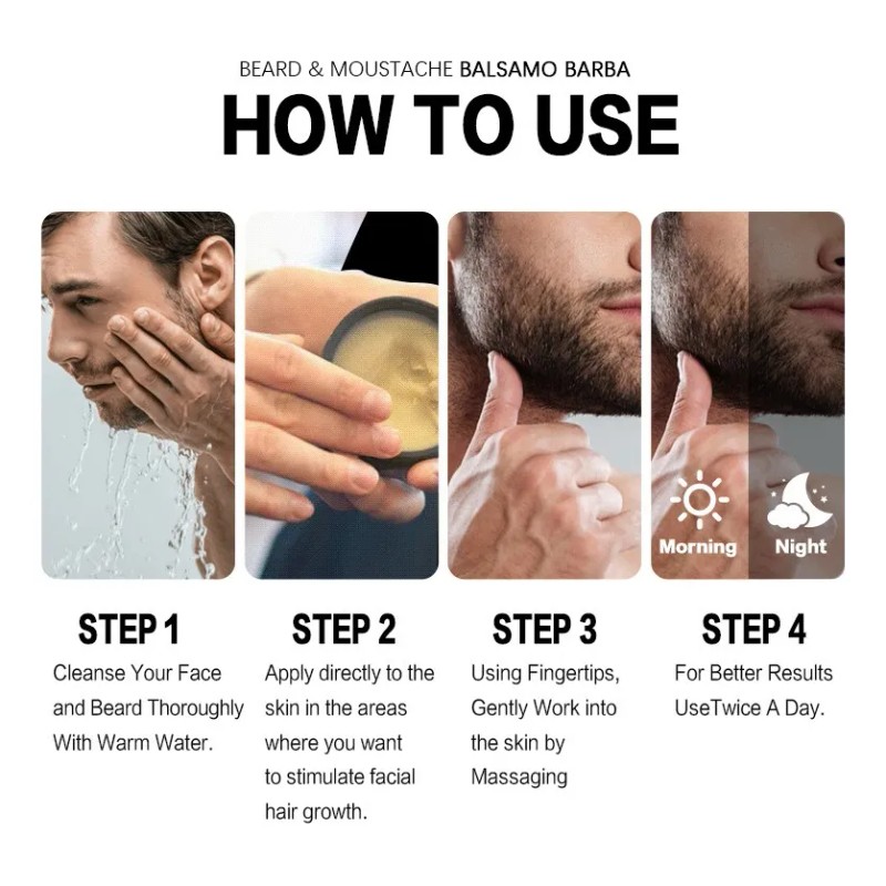 Mopoyat Bálsamo Ultra Potente Para Crecimiento De Barba Fina Lavanda