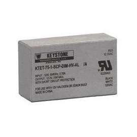 75 Watt 120V to 12 Volt Low Voltage Step Down Dim Ballast KTET-75-1-SCP-DIM-HV-AL