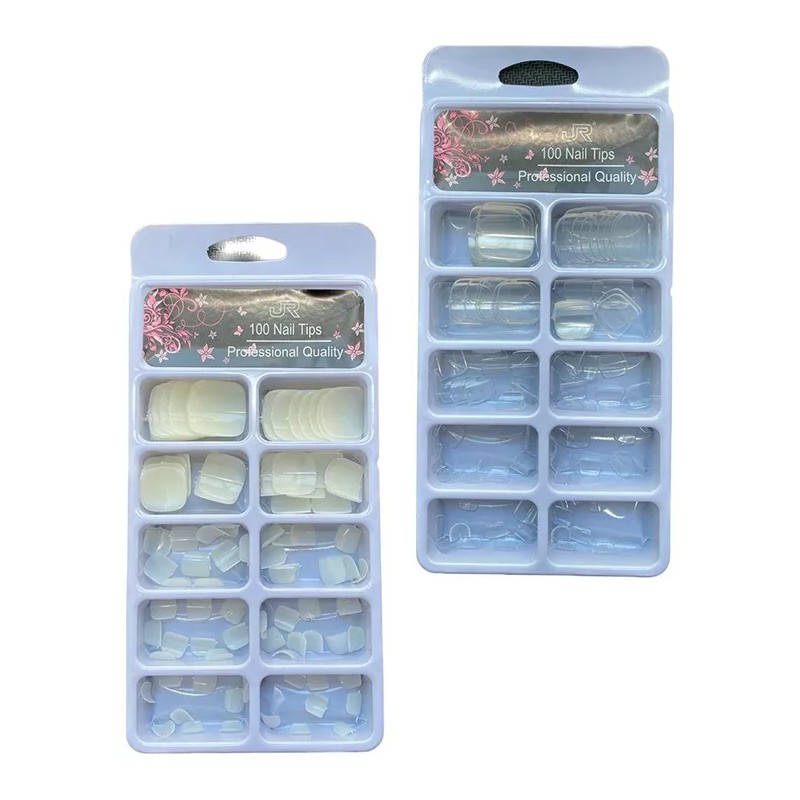 JR Tips Press On 100pzs Nails Tips Para Pies