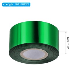 PATIKIL 1.6 x 400 ft Hot Embossing Foil, Hot Transfer Hot Embossing Paper Film for Leather DIY Logo Decor Craft Package Scrapbook, Green