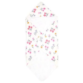 Stephan Baby Hooded Towel - Playful and Soft 100% Cotton Velour Terry Cloth, 29" Square, Floral