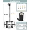 JHLBYL Modern Farmhouse Black Chandelier: 6-Light Upgrade Industrical Light Fixture