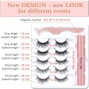 SEVEL Magnetic Eyeliners and Eyelashes, 5 Pairs Natural and Reusable