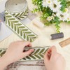 OLYCRAFT 10.9Yards Jacquard Ribbon Trim 2.4 Inch Leaf Pattern Jacquard