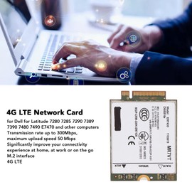 Yunseity EM7455 Card DW5816e 4G LTE M.2 Wireless Network Card Module for Dell Latitude Series 300Mbps 50Mbps Speed for 7280 7285 7290 7389 7390 7480 7490 E7470