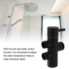 Shower Head Diverter Black Rustproof Leakproof Wall Mounted Shower Arm
