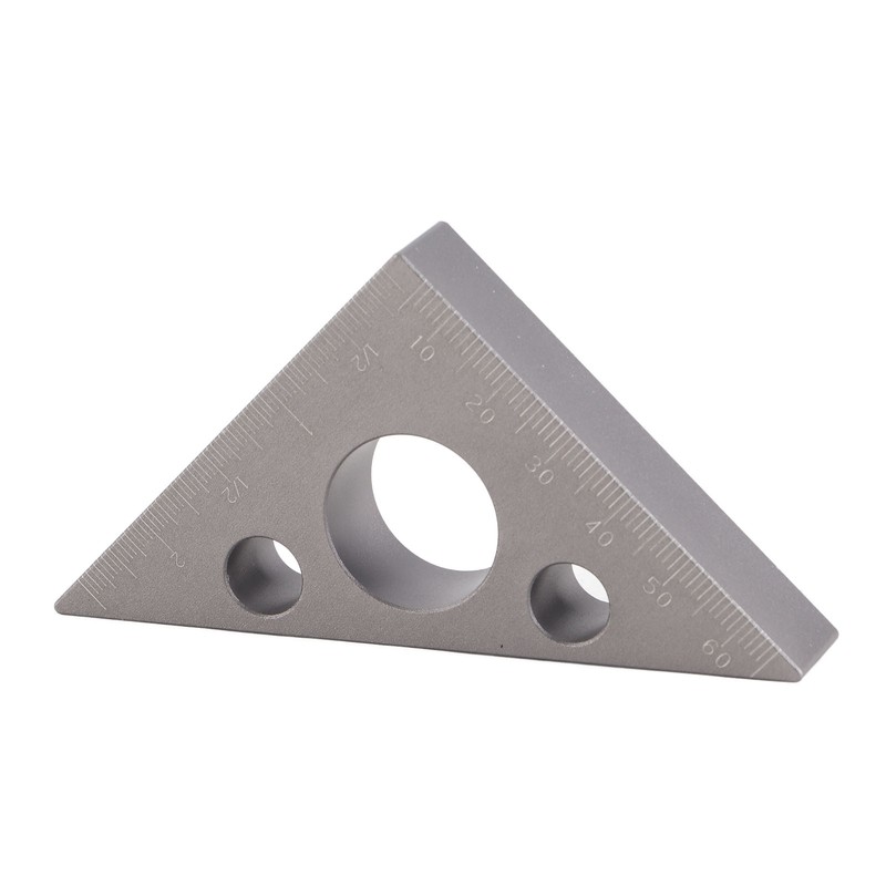45/90 Degrees Matte Aluminum Alloy Mini Right Angle Ruler Woodworking