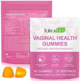 Premium Feminine Balance Gummies, PH Balance Gummi, Geschmacksrichtung Hawaii-Ananas, Stärkt die Immunabwehr, Für die Gesundheit und Das Wohlbefinden von Frauen 60 Gummis