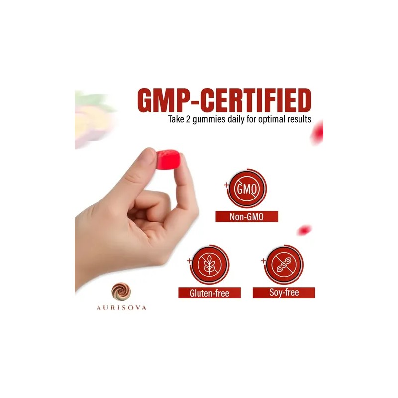 Aurisova Gomitas Cabello Piel Uñas Biotina 6000 Mcg