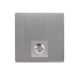 MSH Modern Stainless Hardware Model S3 Stainless Steel Doorbell Button in 304 Stainless Steel 3.54” x 3.54” x 5/32” (4mm thick)