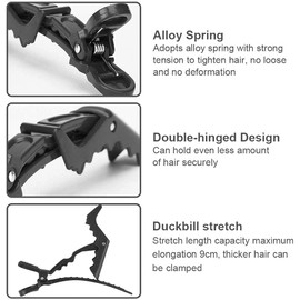 Omidazzle Midazzle Professional Hair Sectioning Crocodile Hairdressing Clips for Women (Pack of 6) Multicolor