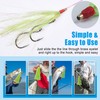 Fishing Bucktail Teasers Kit, 10pcs Mylar Flash Teaser Tail Fishing