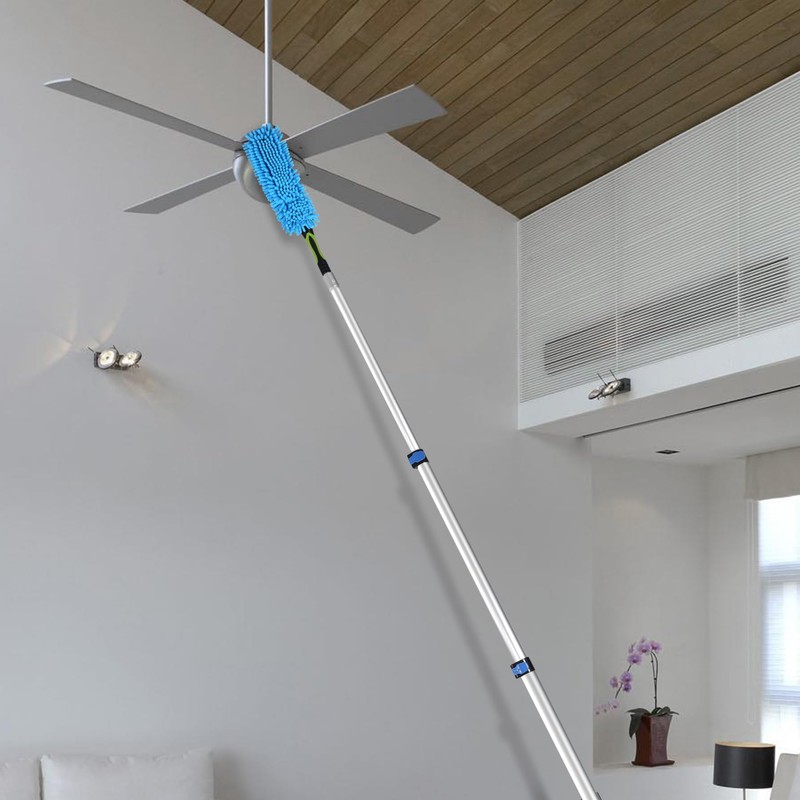 Lineslife Multi-Purpose 12ft Extension Pole, Lightweight Durable Aluminum Alloy Telescopic