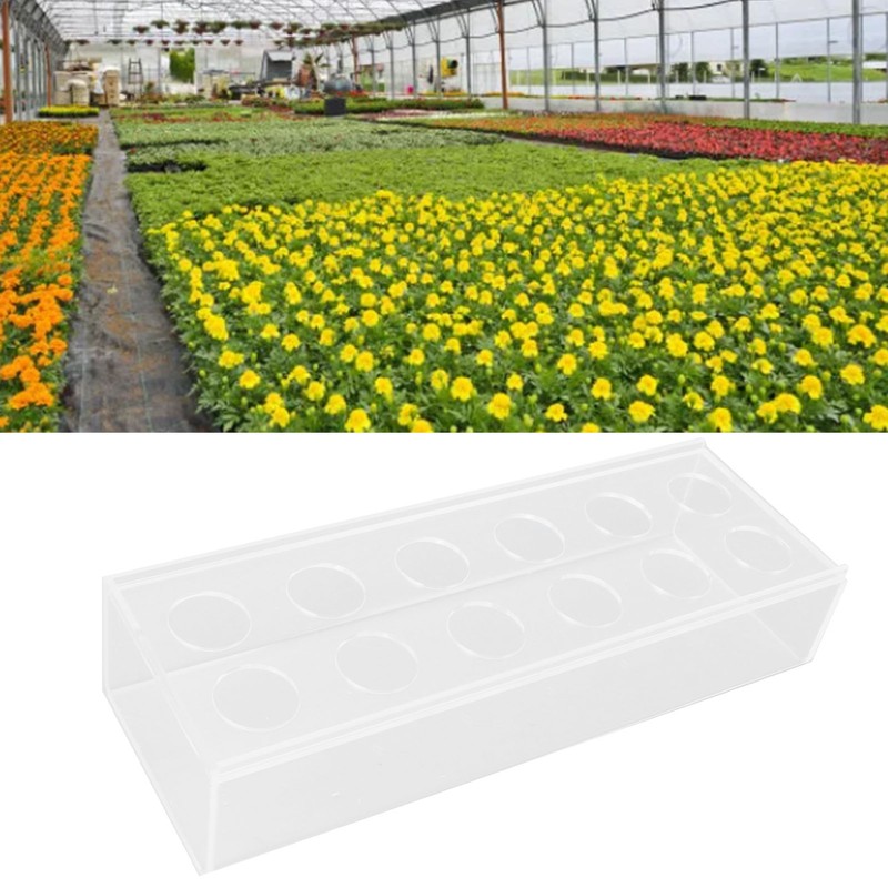 Clear Acrylic Vase Rectangular Elegant Centerpiece Flower Vase for Home