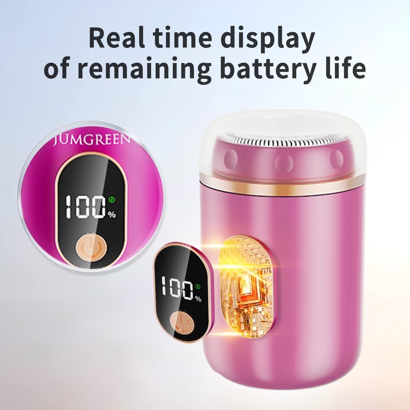 Women's Portable Mini Electric Razor, Painless Rechargeable Shaver for Face,