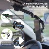 Soporte Teléfono Porta Celular 360° Carro Brazo Ajustable Negro