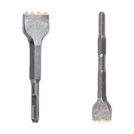 2 Pcs Plus Shank, 4 Tips Tuckpointing Mortar Raking Bit Brick Removing Chisel Bit for Concrete Stone Brick (Hexagonal Shank+Square Shank)