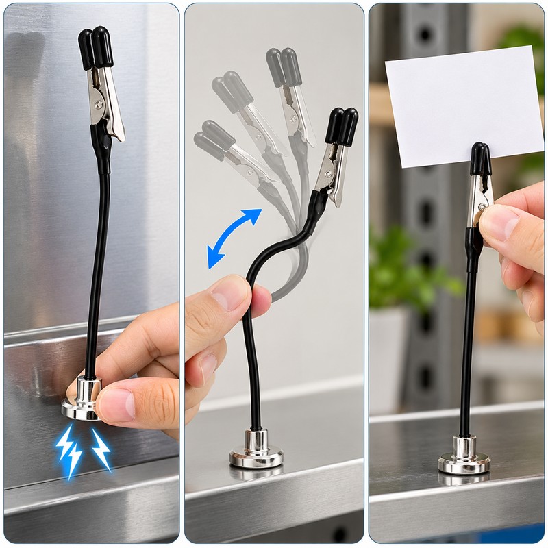 30-Pack Magnetic Alligator Clips for Photos & Notes – Flexible