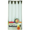 Bolsius Smooth Taper Candles - White - Set of 8