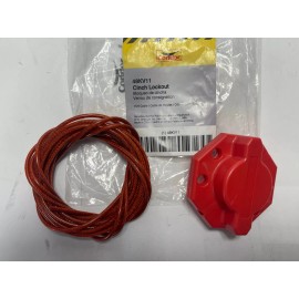 Condor 48KV11 Red Plastic Coated 15ft Sheathed Metal Cinch Cable Lockout Tagout