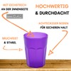 ENGELLAND - 5 x Purple Frosted Plastic Cups 400ml Calibration