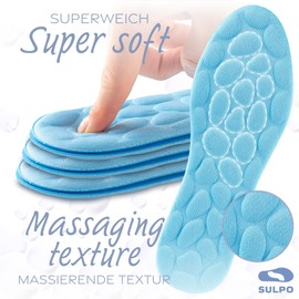 3 Paar Barfußschuhe SULPO aus Schaumstoff, bequem, für das Laufen Stoßdämpfung. Einlagen für Arbeitsschuhe, Sportschuhe, Freizeitschuhe, Turnschuhe für Frauen und Männer.