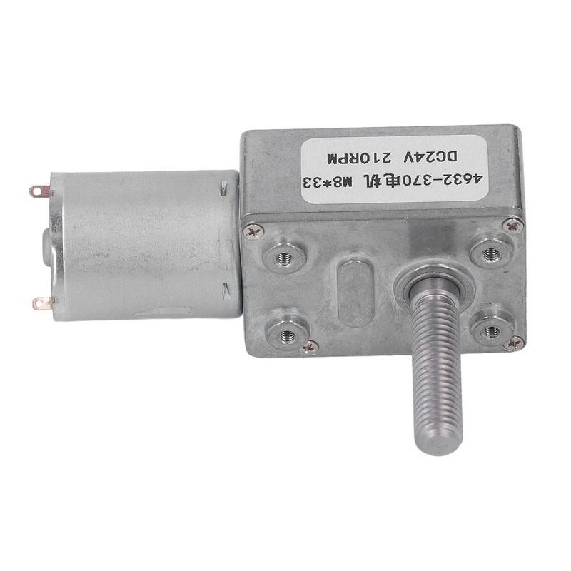 Turbo Worm Geared Motor High Torsion Micro Gearbox DC24V M8x33mm