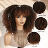 Short Afro Kinky Curly Synthetic Wig, Glueless Curly Bob Wig