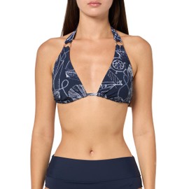 Nautica Damen Removable Pads, UPF 50+, Quick-Dry, Swimwear Top, Surf, Beachwear Bikini, Wave, S
