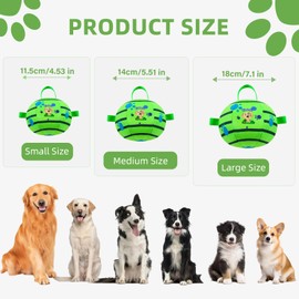 Interactive Dog Toys - Support Bluetooth connection Active Rolling Bouncing Dog Ball with Straps Squeaky Dog Toy for Boredom Self Moving Dog Balls with Music Rechargeable Pet Chew Toys for Small