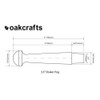 Oakcrafts - Birch Shaker Peg 3.5" / 89mm (Pack of