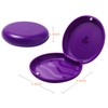 ZIZNBA 2 Pack Retainer Cases,Solid Orthodontic Retainer Case (Purple)