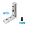 sourcing map L-Shape Interior Joint Bracket, 8Set Inside Corner Connectors