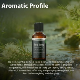 Viva Doria Tea Tree Oil, 100% Pure, Natural, Australian Tea Tree Essential Oil, Undiluted, Food Grade, 30 ml (1 Fl Oz)