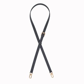 AAStraps Full Grain Leather Adjustable Replacement Strap Cross Body Bag Purse,1.8 CM Width 18 Colors (Black) (20 Black Cross Pattern Leather)