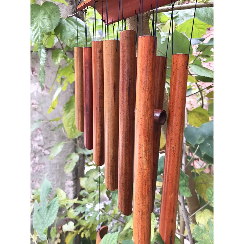 MAYMII Large 65cm (25") 12 Tubes Double Antique Nature Bamboo
