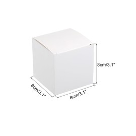PATIKIL Paper Cardboard Boxes Paper Recycled Gift Corrugated Paper Box White 3.1 Inch x 3.1 Inch x 3.1 Inch for Party, Wedding, Gift Wrap Pack of 30