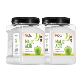 Roots Circle Malic Acid Powder - Bulk 2 Pack of 26.45 oz | Premium Food Grade, Gluten-Free, Non-GMO Ideal for Flavor Enhancer, Winemaking, & Cleaning
