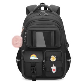 Fitvc Kids Backpacks for Girls - Cute Girls Backpack for Kids Children Teens Elementary Middle School - 17″ Students Bookbag Travel Back Pack for Age 6-18
