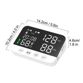 Rechargeable Blood Pressure Monitor Upper Arm, Electric Tensiometer, BP Machine, 22-32 CM Adjustable Cuff, Irregular-Heart-Beat Alert, Automatic Digital Sphygmomanometer for Home Use