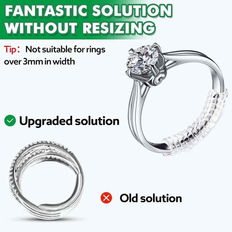Anpro Ring Sizers for Loose Rings: Adjustable Silicone Ring Size