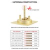 goldenwarm Brushed Gold Square Pocket Door Lock with Indicator, Pocket