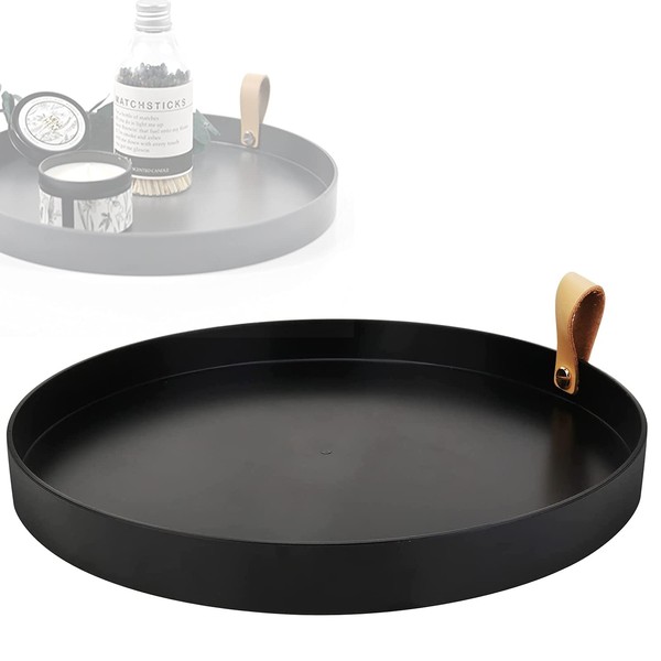 Tianyia Decorative Tray, 26 cm Decorative Tray, Black, Round Decorative