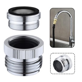 Ceaeso Faucet To Garden Hose Adapter With Aerator,Sink Faucet To Garden Hose Adapter For Bathroom/Kitchen,3/4" GHT Thread Chrome Finished…