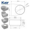 Kair Elbow Bend Adaptor 150mm x 70mm to 125mm -