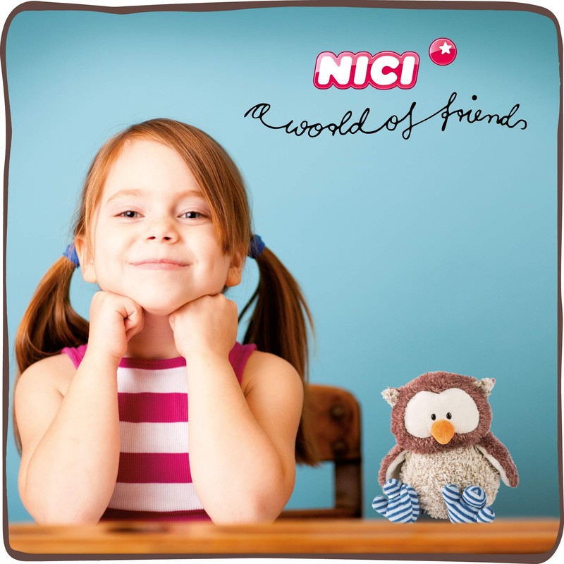 NICI 46092 Plush Cuddly Toy Owl Oscar with turnable Head
