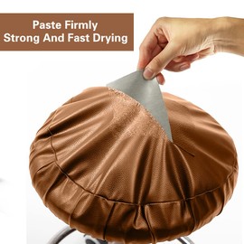 Cahomo Leather Repair Patch,3.93x63 inch Leather Repair Tape Self-Adhesive Patches Kit for Couches Car Seats Furniture Sofa Vinyl Chairs Jackets Shoes Bags Light Brown