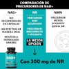 NAD NR Nicotinamida Ribosa potenciado con Resveratrol, Quercetina, Betaina HCL