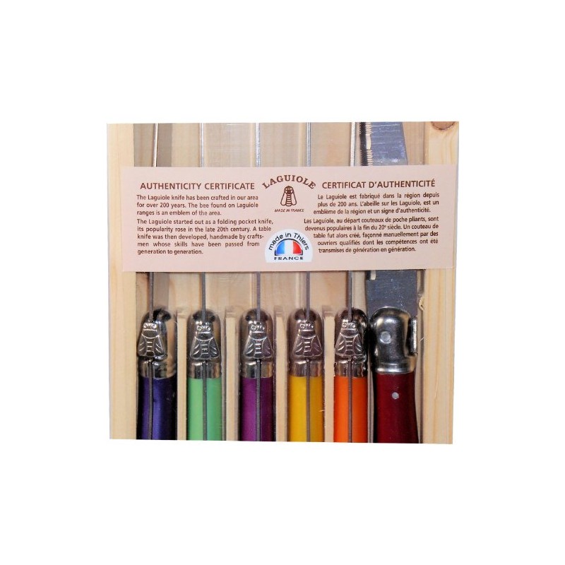 Set French steak knives Fruity color by Jean Dubost